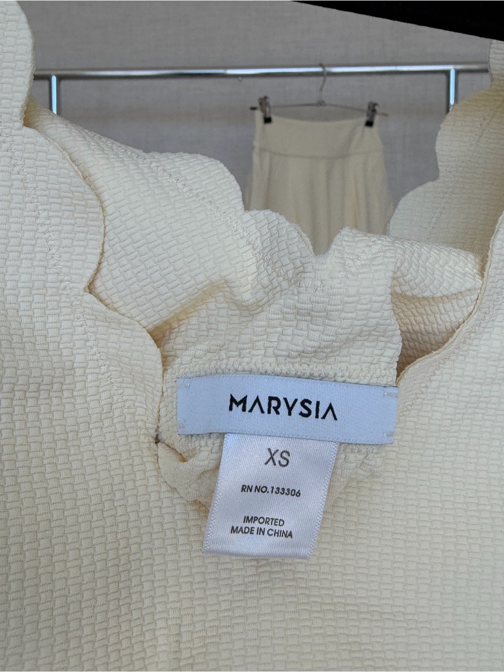 Marysia Swim Cream Scalloped Knit Skirt & Crop Set - Picture 4 of 5